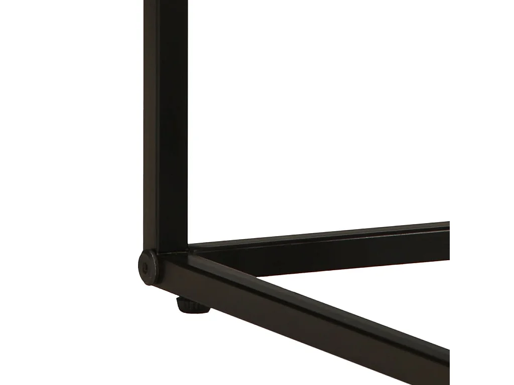 Stapelbare Beistelltische, 3 Stück, rohes, massives Mangoholz