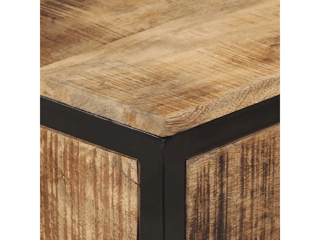 Consolle 100x35x70 cm in legno massello di mango grezzo