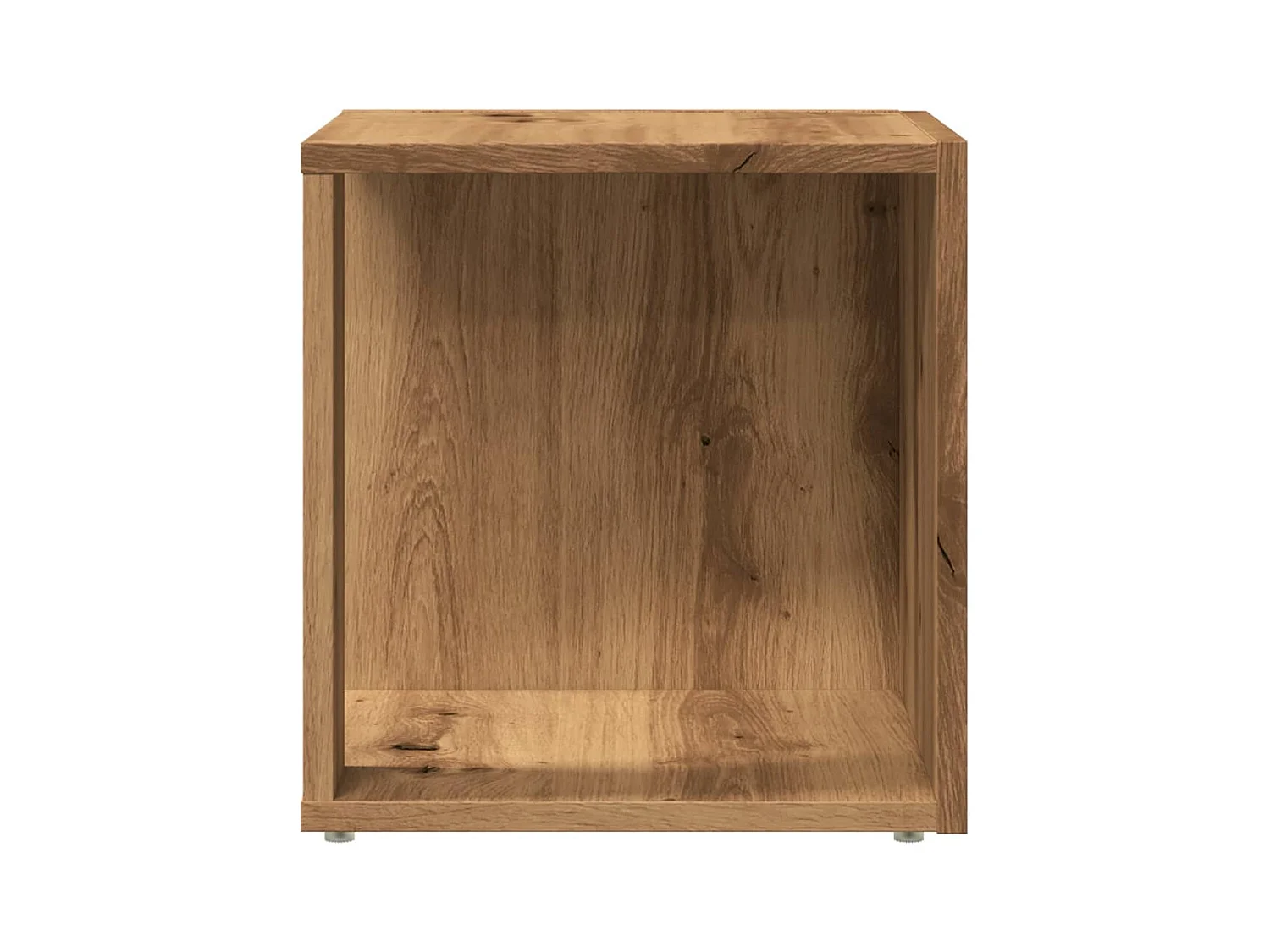 Table d'appoint chêne artisanal 33x33x34 cm bois d'ingénierie