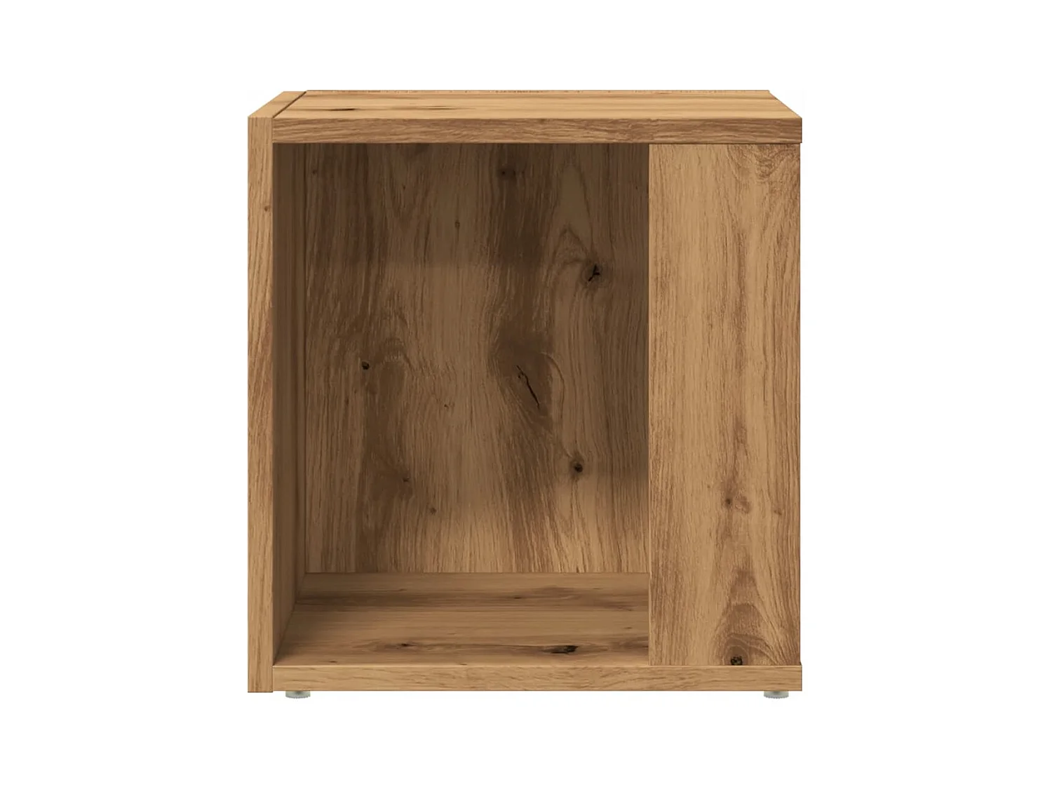 Table d'appoint chêne artisanal 33x33x34 cm bois d'ingénierie