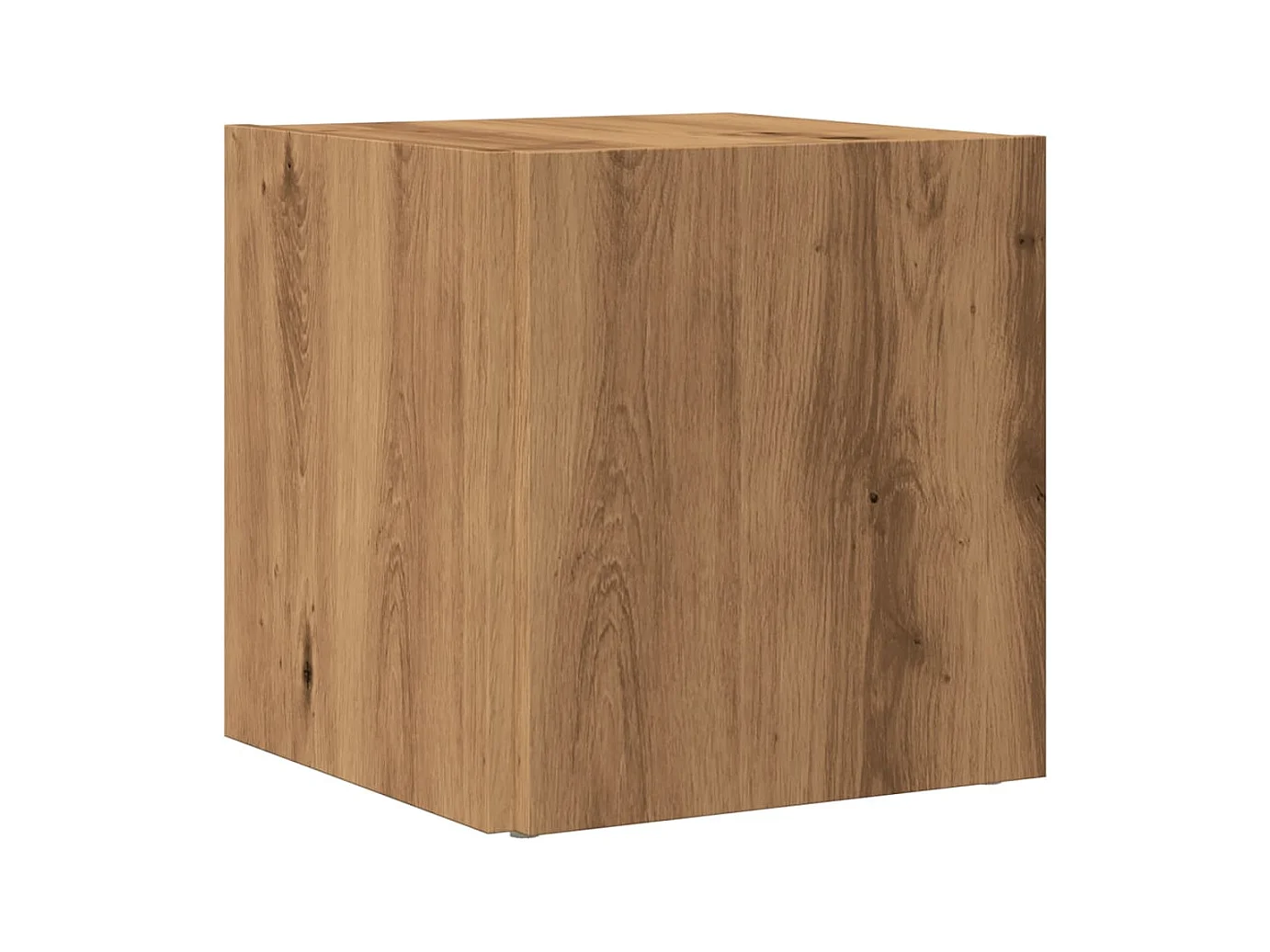 Table d'appoint chêne artisanal 33x33x34 cm bois d'ingénierie