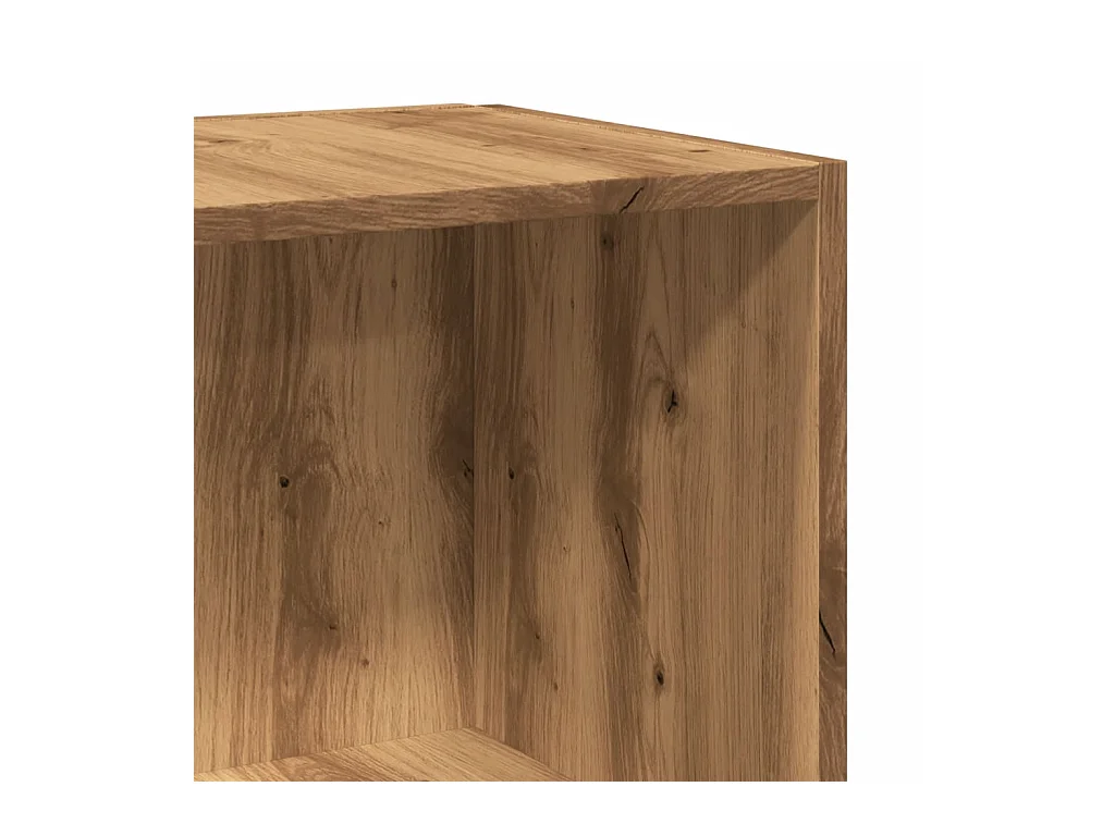 Table d'appoint chêne artisanal 33x33x34 cm bois d'ingénierie