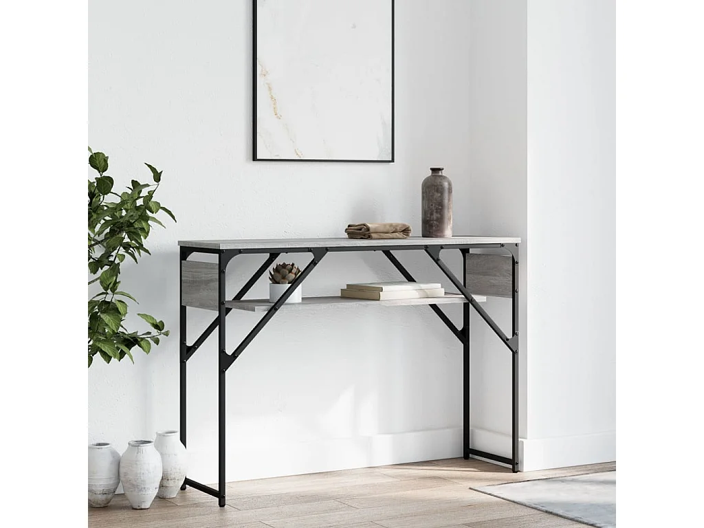 Konsolentisch mit Ablage sonomagrau 105x30x75 cm