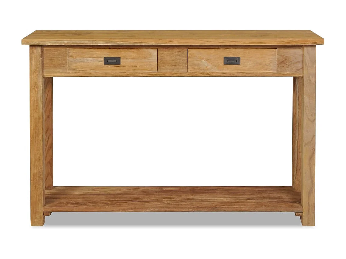 Consoletafel van massief teakhout 120x30x80 cm