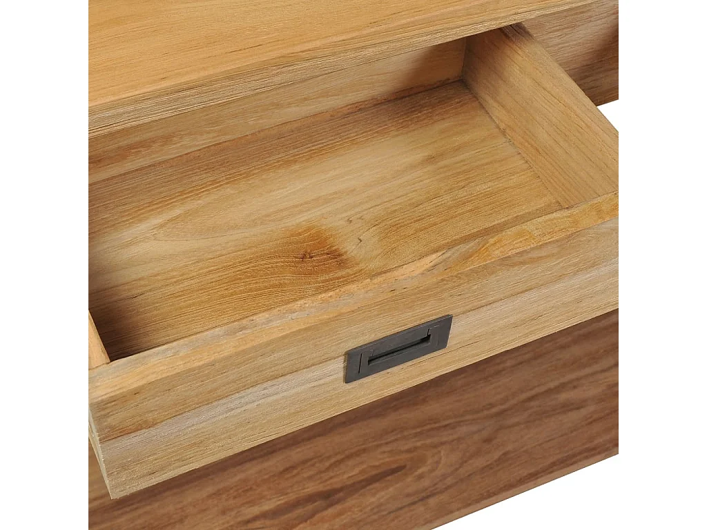 Consoletafel van massief teakhout 120x30x80 cm