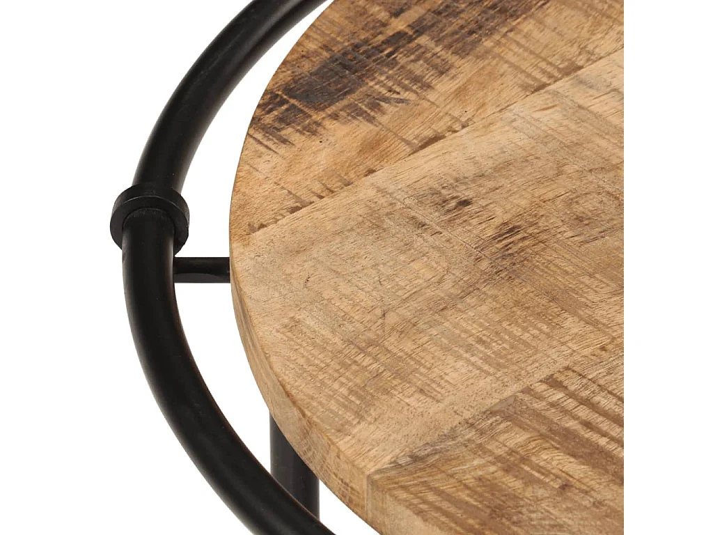 Tables gigognes 3 pcs bois de manguier massif brut