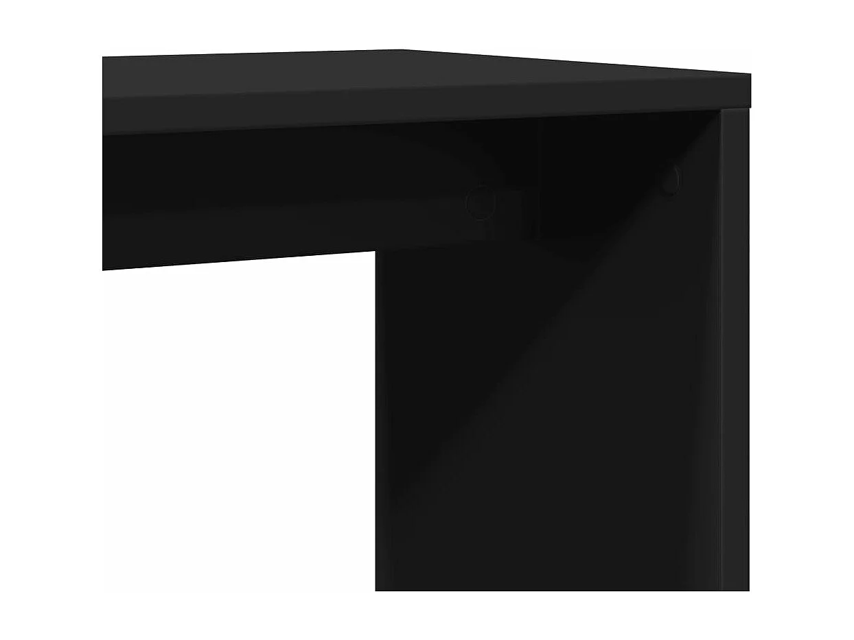 Mesas auxiliares 2 piezas madera contrachapada negra 50x30x50 cm