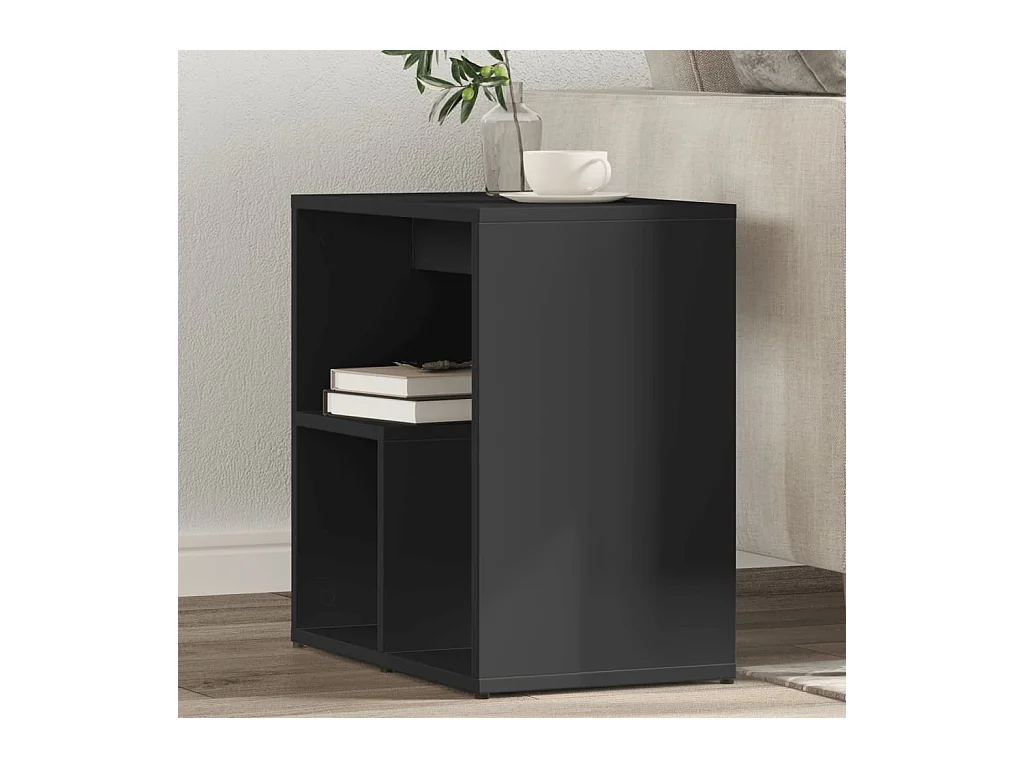 Tables d'appoint 2 pcs noir 50x30x50 cm bois d’ingénierie