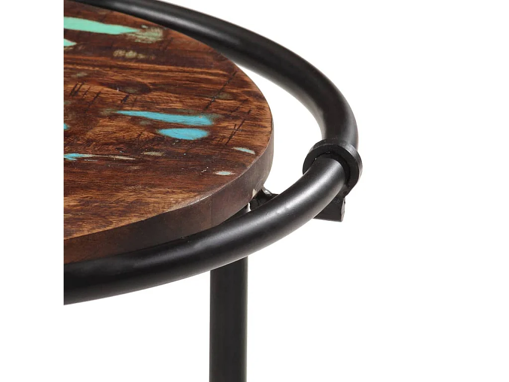 Tables gigognes 3 pcs bois massif de récupération