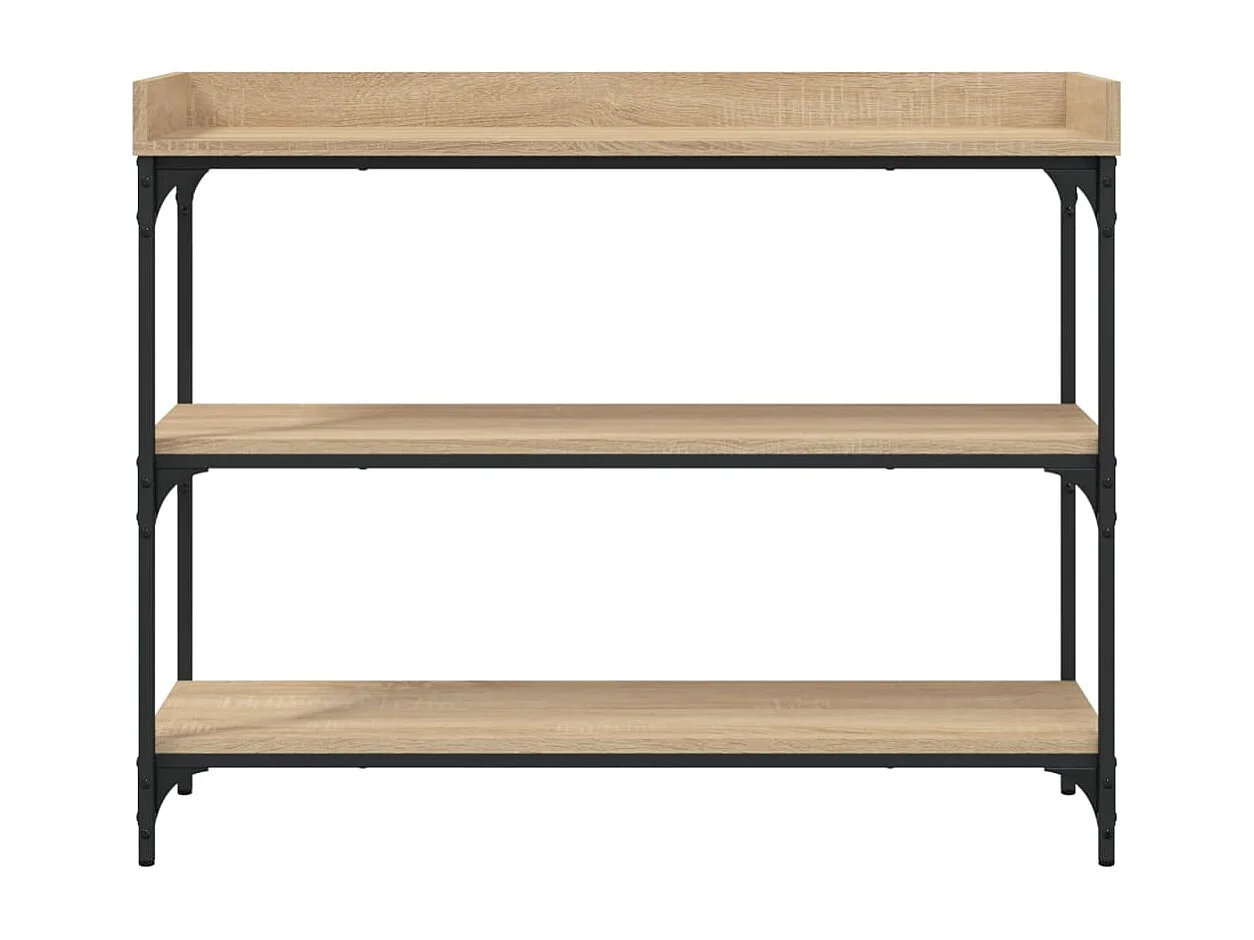 Consolle con ripiani rovere sonoma 100x30x80 cm