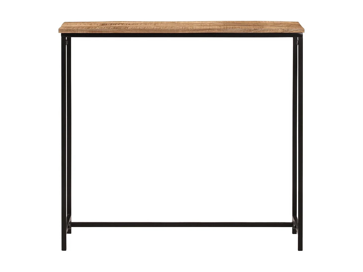 Table console 80x30x74 cm bois massif de manguier et fer