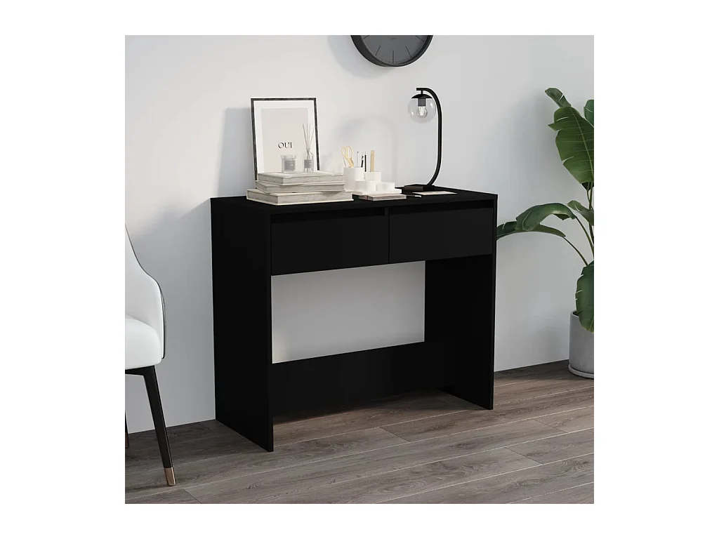 Consolle Nero 89x41x76,5 cm Acciaio