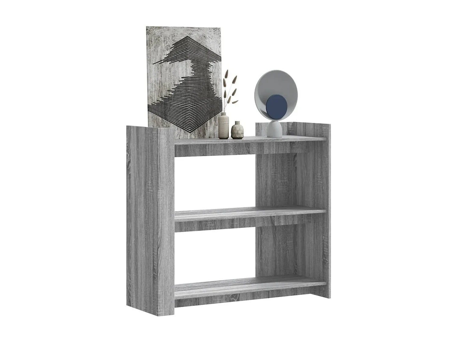 Table console sonoma gris 100x35x90 cm bois d'ingénierie