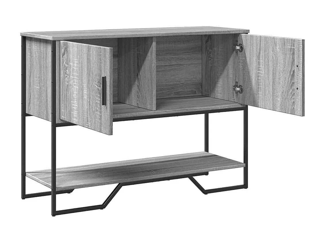 Table console sonoma gris 100x35x74,5 cm bois d'ingénierie