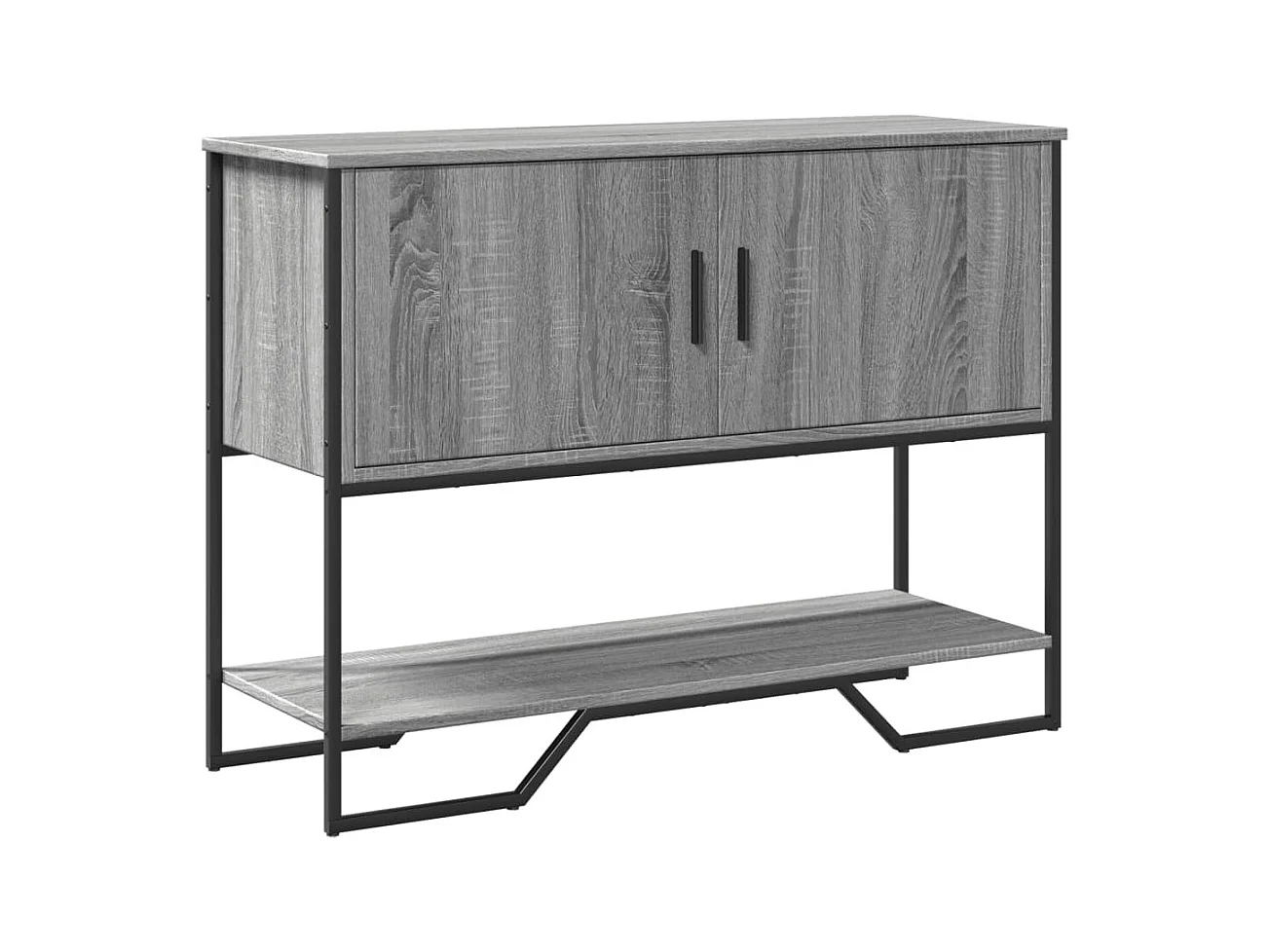 Table console sonoma gris 100x35x74,5 cm bois d'ingénierie