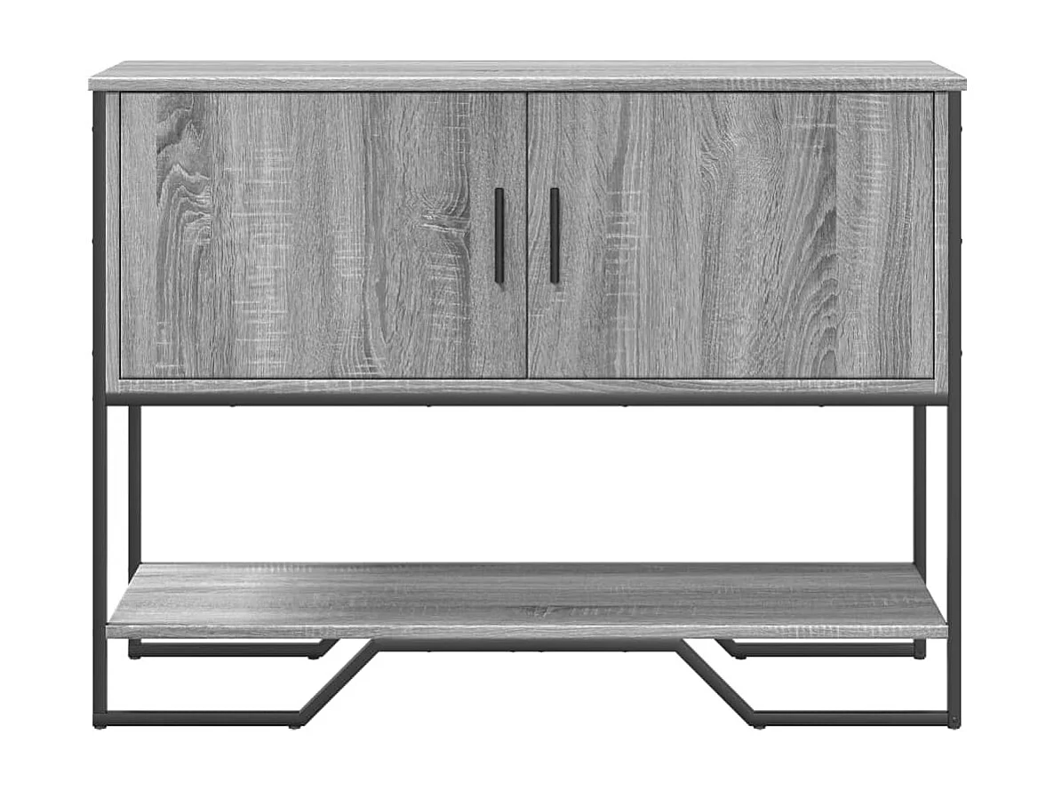 Table console sonoma gris 100x35x74,5 cm bois d'ingénierie