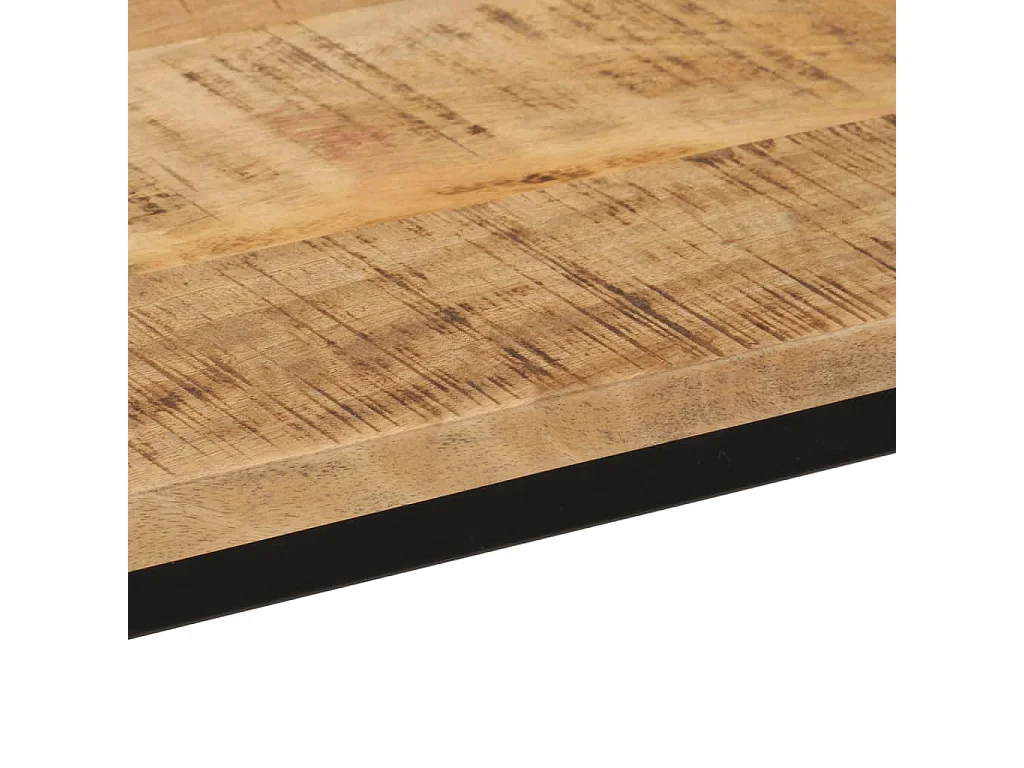 Consolle 110x30x75 cm in legno massello di mango grezzo e ferro