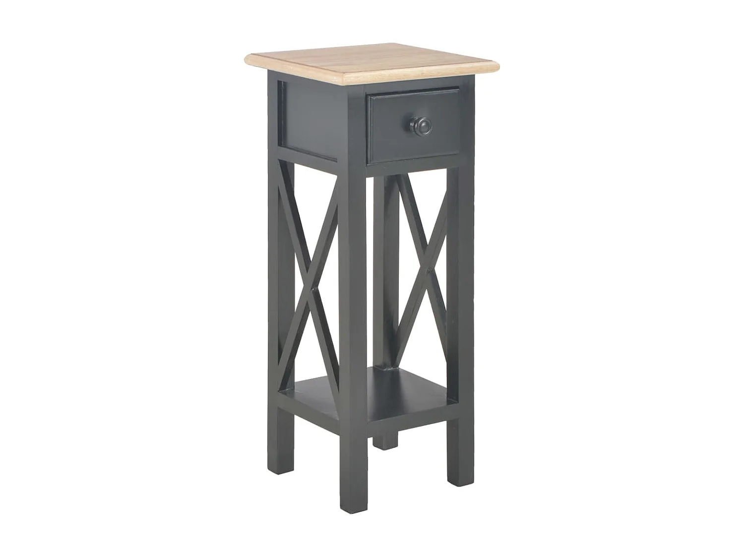 Tavolino Nero 27 x 27 x 65,5 cm Legno