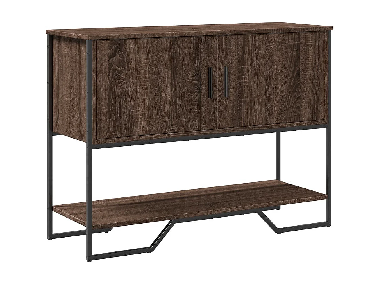 Consolle in rovere marrone 100x35x74,5 cm in multistrato