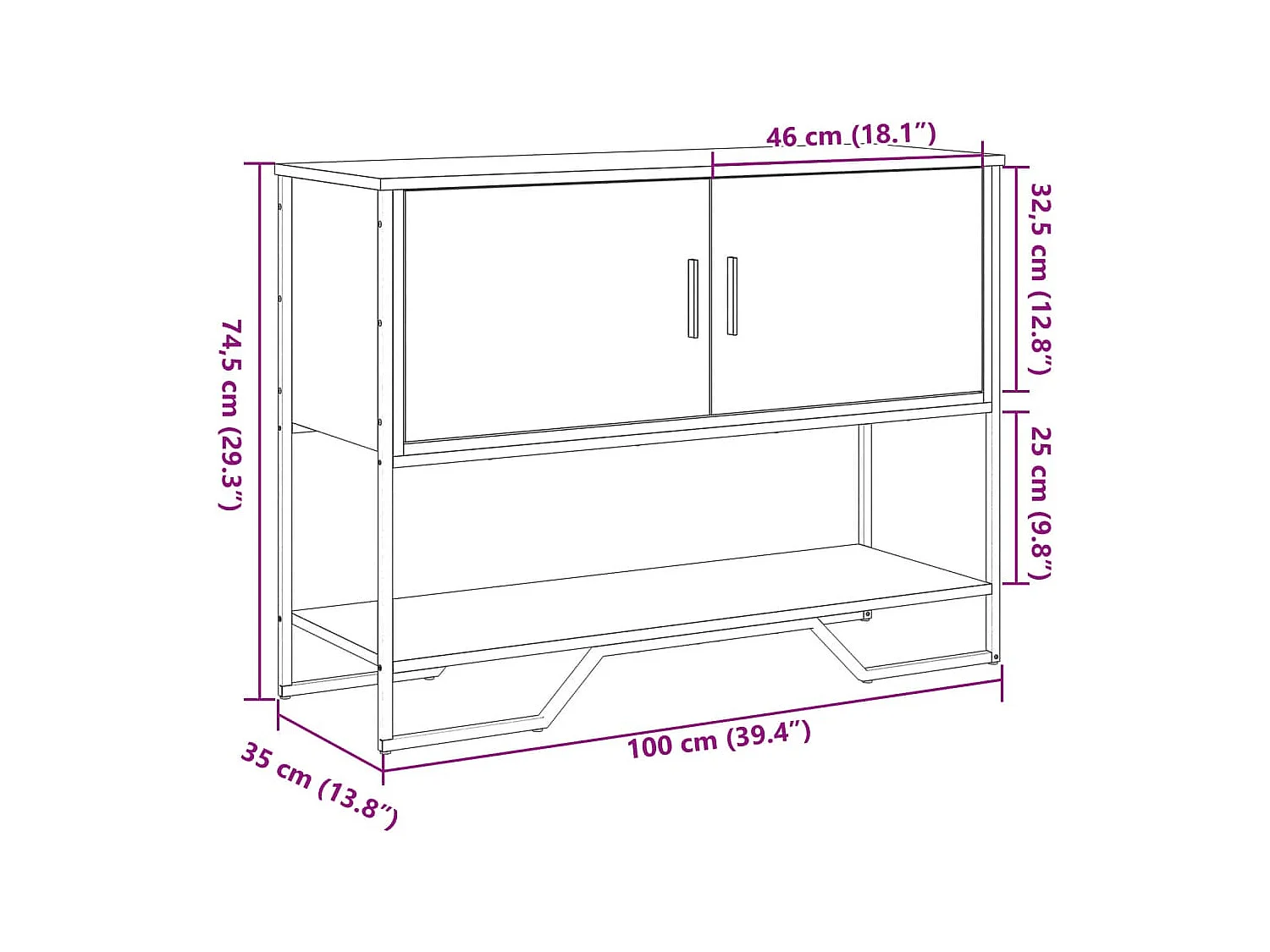 Mesa consola roble marrón 100x35x74,5 cm madera contrachapada