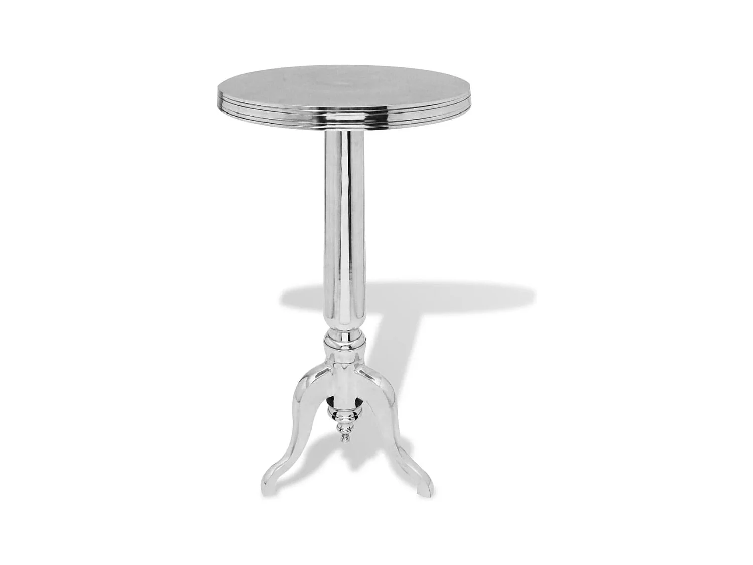 Table auxiliaire ronde Aluminium Argenté