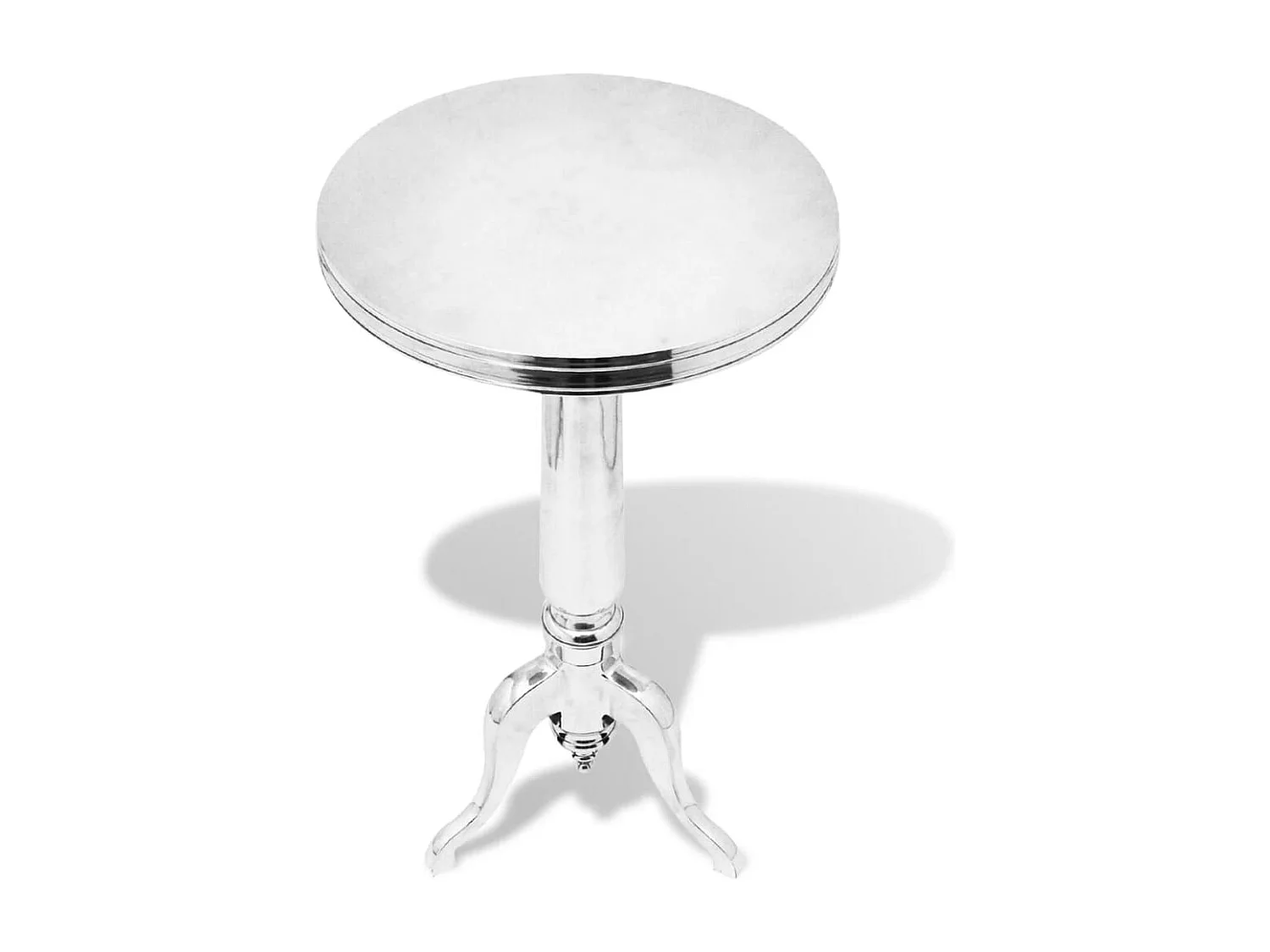 Table auxiliaire ronde Aluminium Argenté