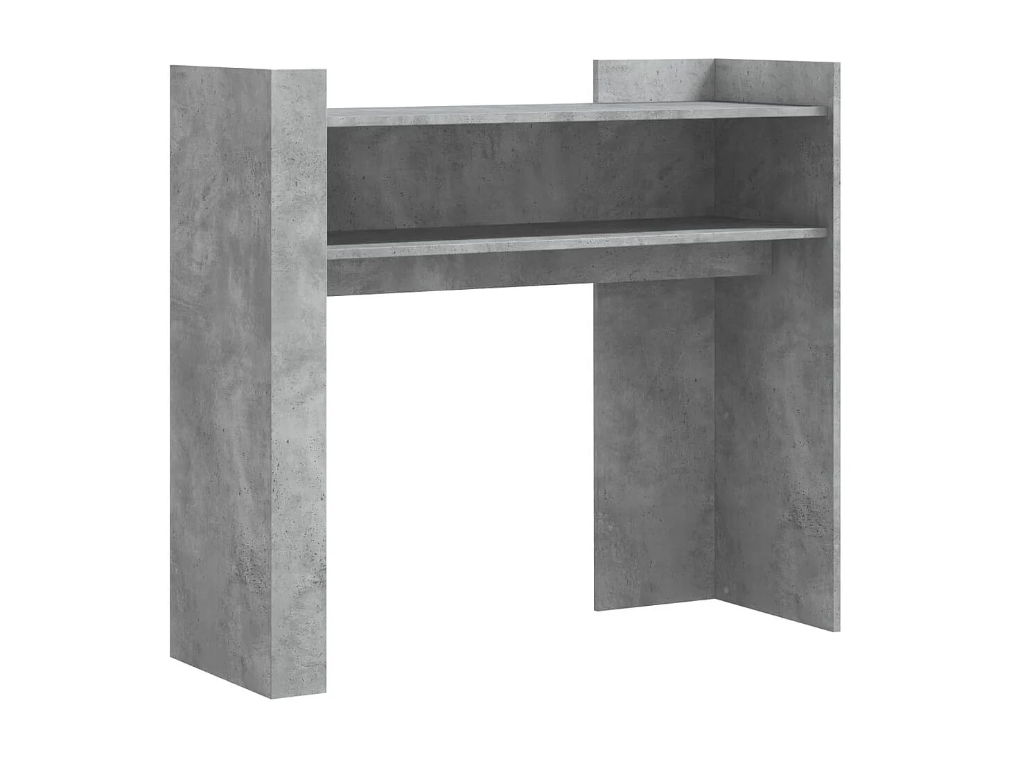 Table console gris béton 100x35x90 cm bois d'ingénierie