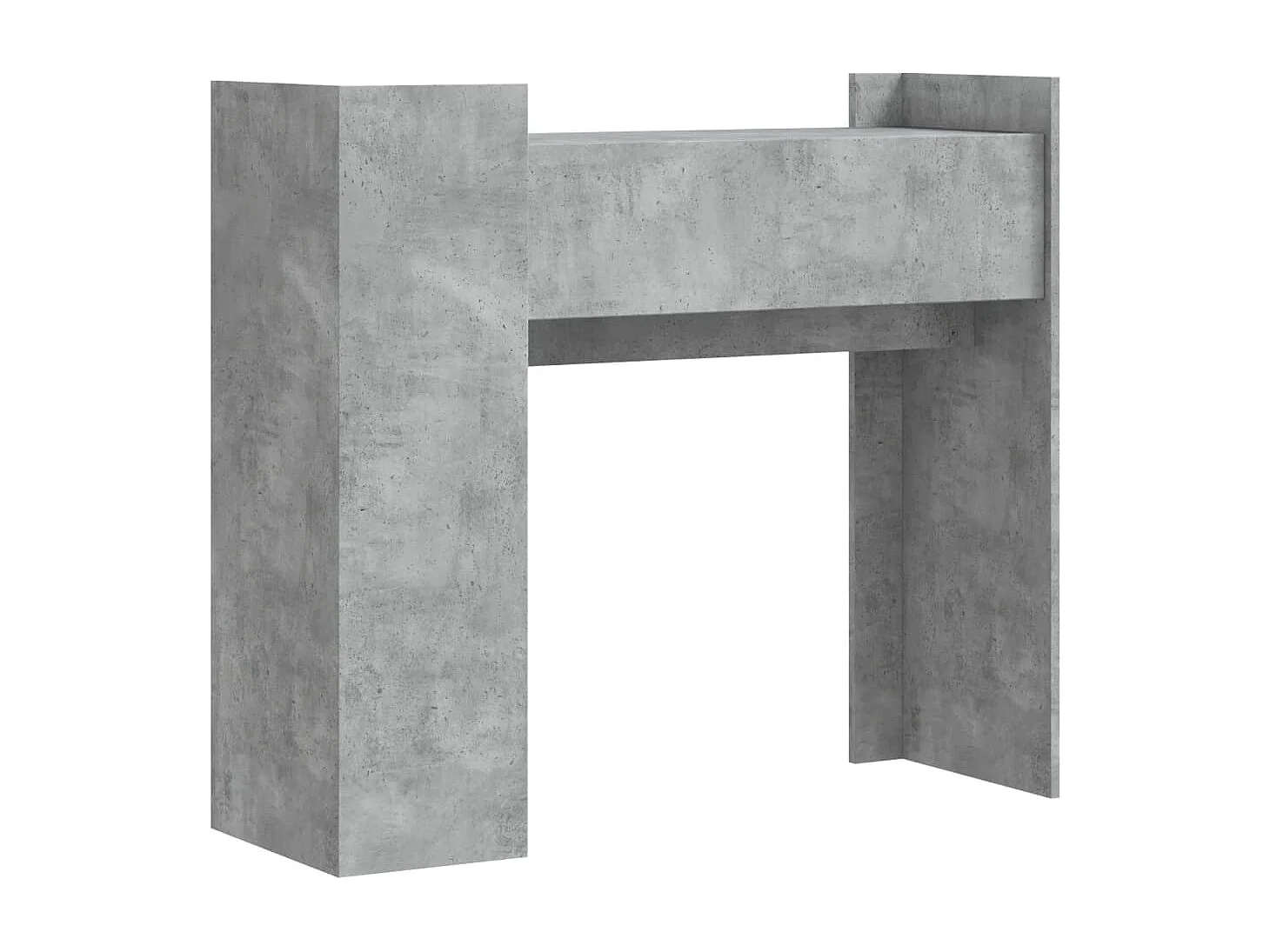 Table console gris béton 100x35x90 cm bois d'ingénierie