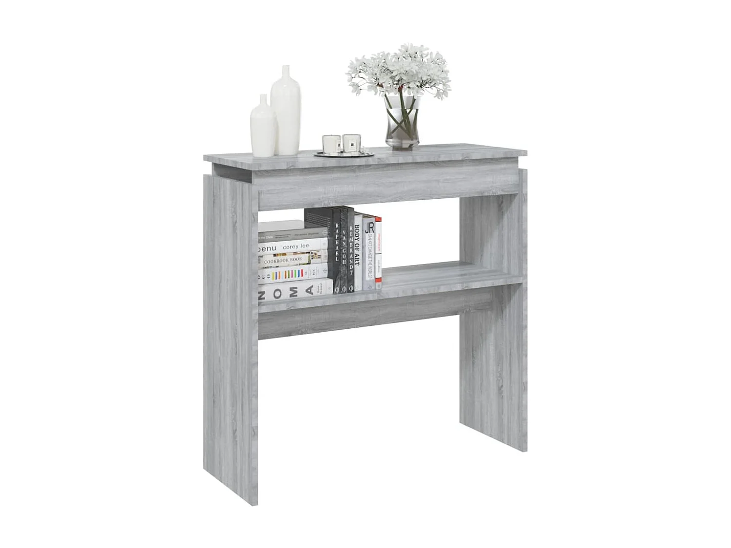 Table console Sonoma gris 80x30x80 cm Bois d'ingénierie