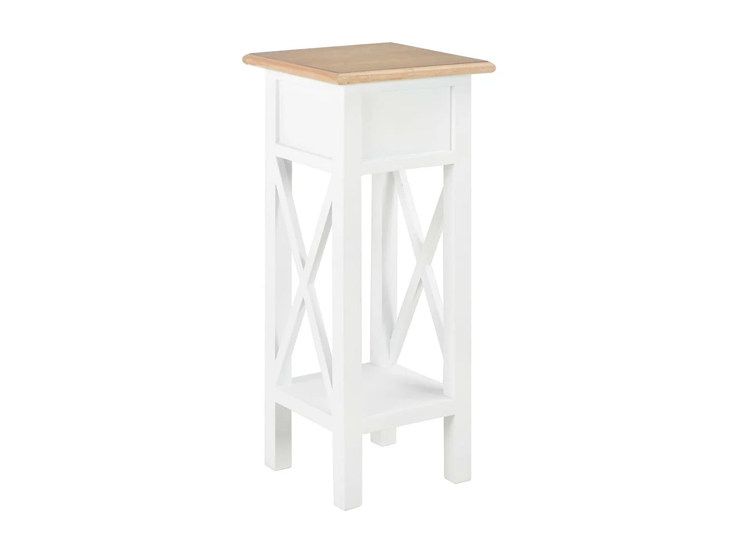 Table d'appoint Blanc 27 x 27 x 65,5 cm Bois