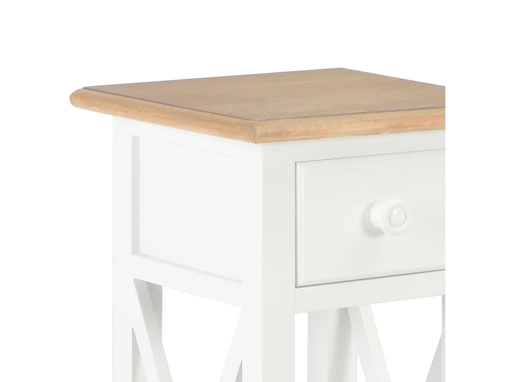Table d'appoint Blanc 27 x 27 x 65,5 cm Bois