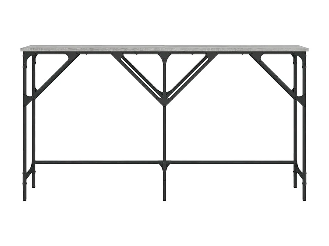 Table console sonoma gris 140x29x75 cm bois d'ingénierie