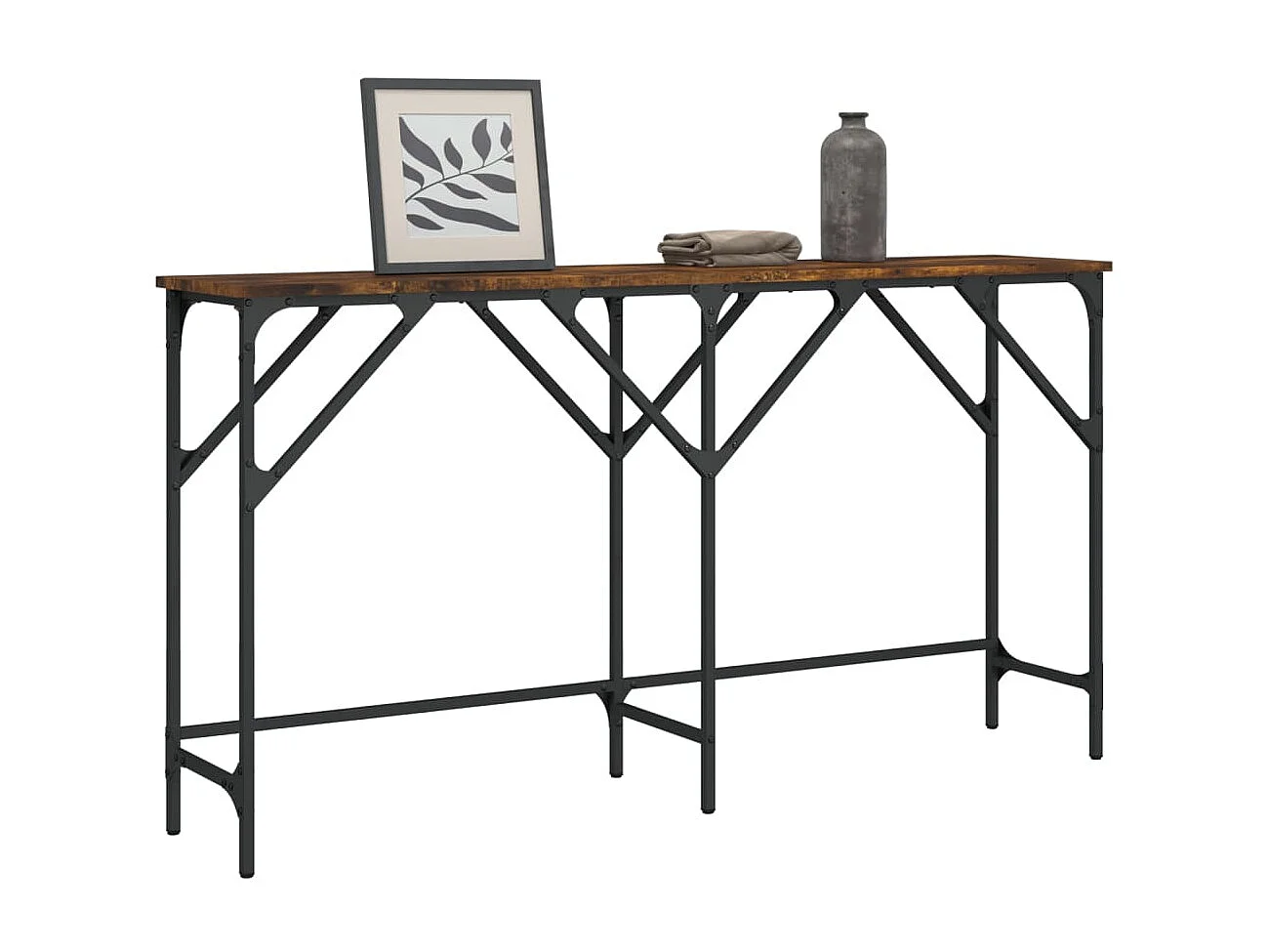 Consolle in rovere affumicato 140x29x75 cm in multistrato