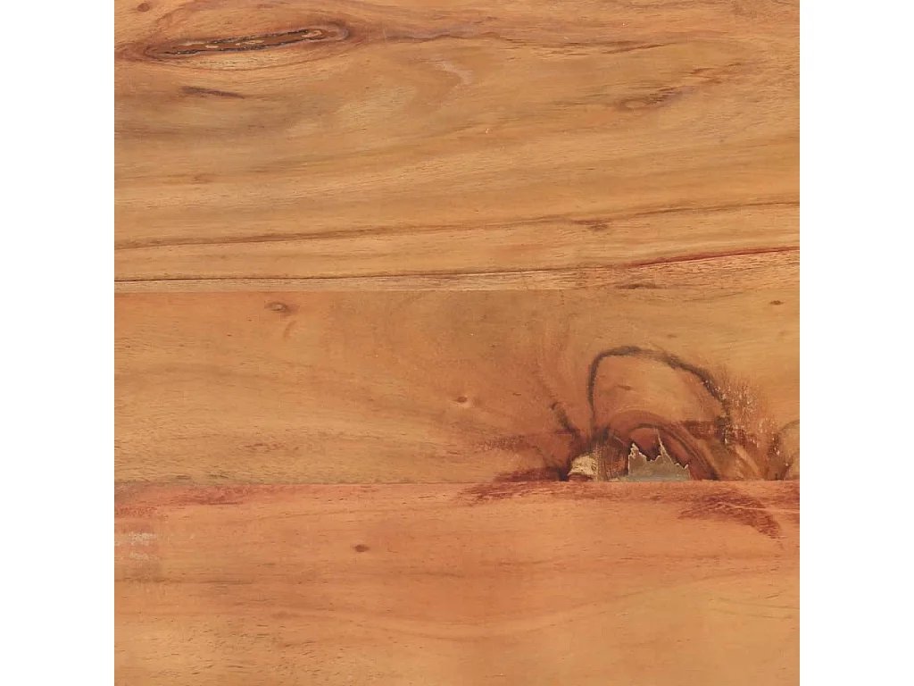 Mesa lateral 35x35x45 cm madeira maciça de acácia e ferro