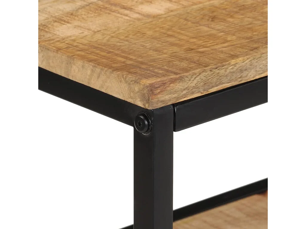 Table console 100x35x70 cm bois de manguier massif brut