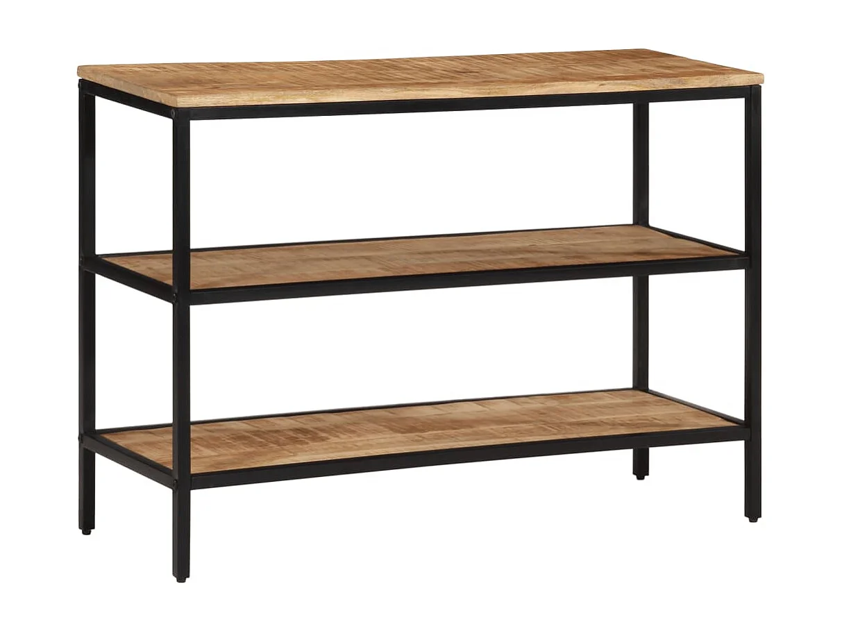 Table console 100x35x70 cm bois de manguier massif brut