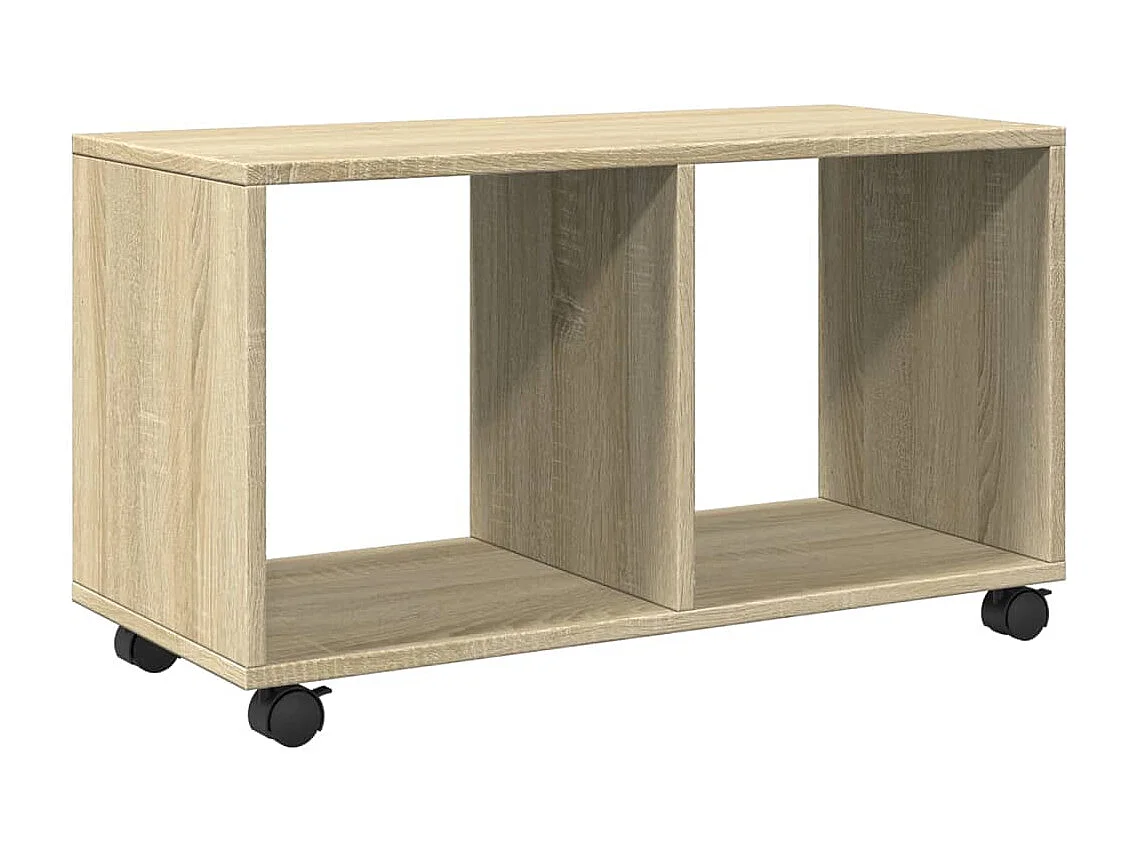Mueble rodante de roble Sonoma 72x33x42,5cm madera contrachapada
