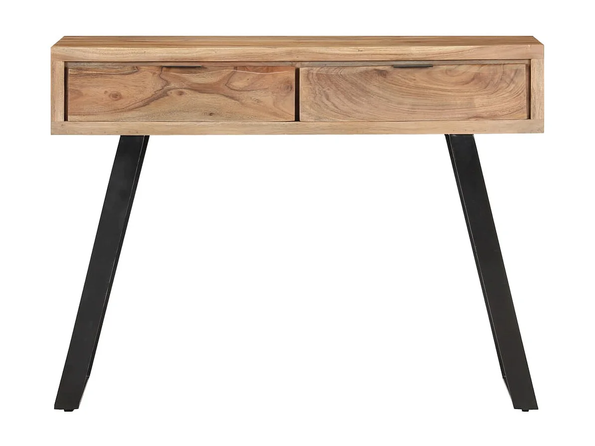 Mesa consola 100x35x76 cm madera de acacia con canto natural