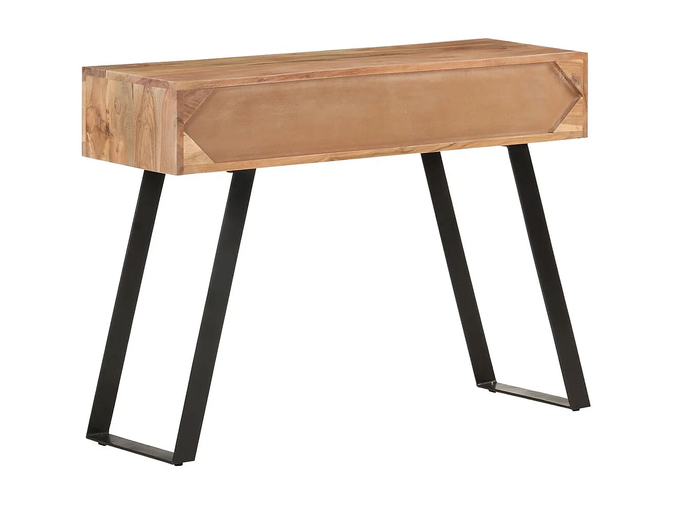 Consolle 100x35x76 cm Legno di acacia con bordo naturale