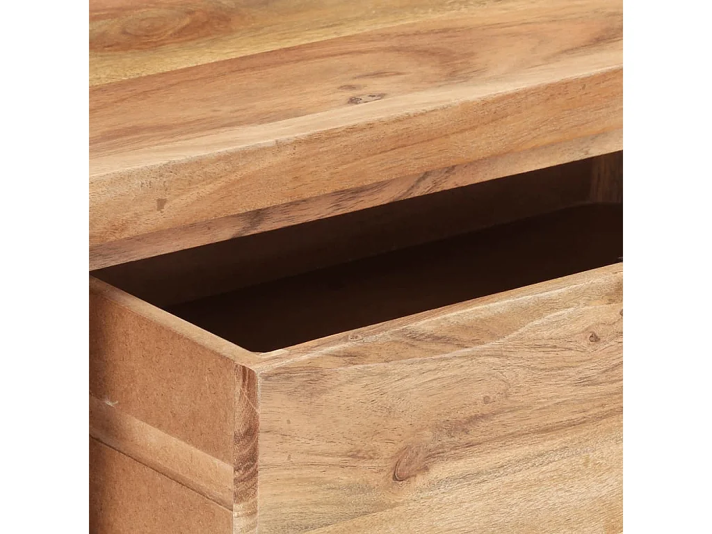 Consolle 100x35x76 cm Legno di acacia con bordo naturale