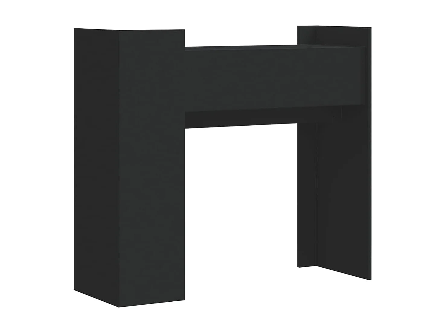 Mesa consola negra 100x35x90 cm de madera contrachapada
