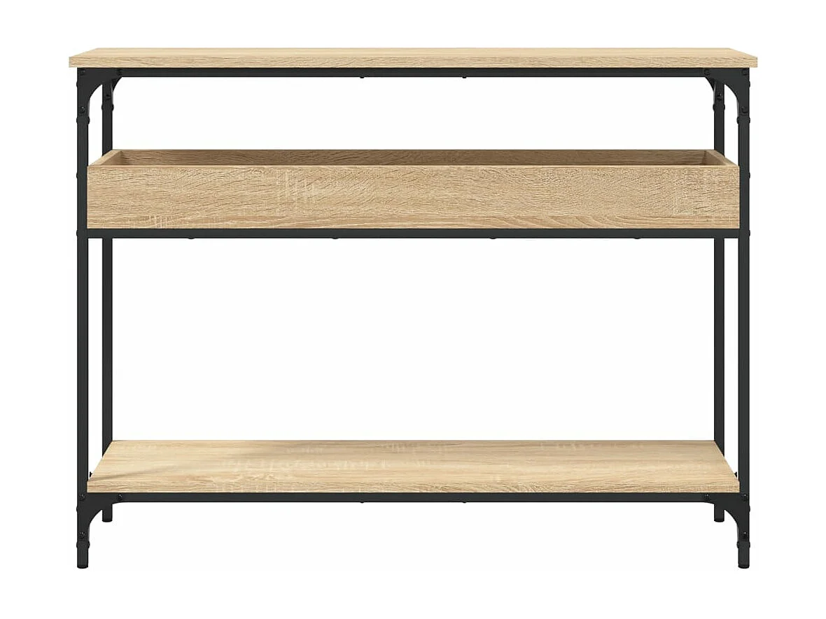 Consolle con ripiano rovere sonoma 100x29x75 cm