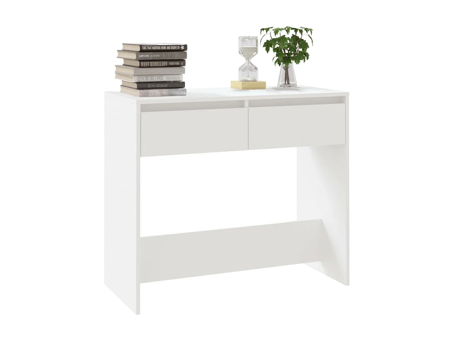 Consolle Bianco 89x41x76,5 cm Acciaio