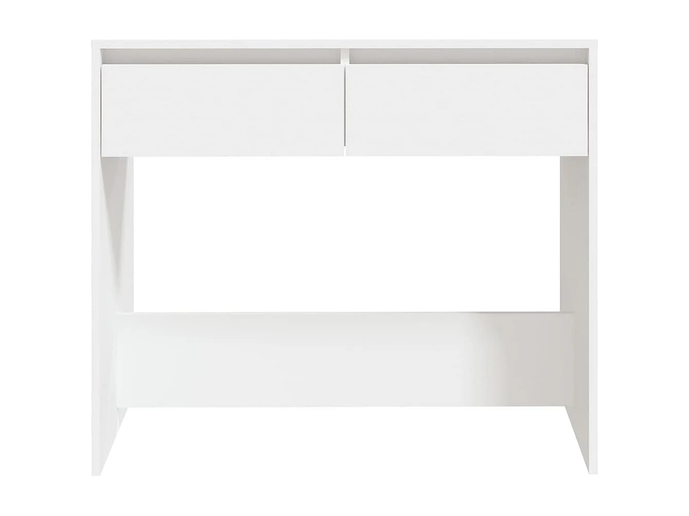 Table console Blanc 89x41x76,5 cm Acier
