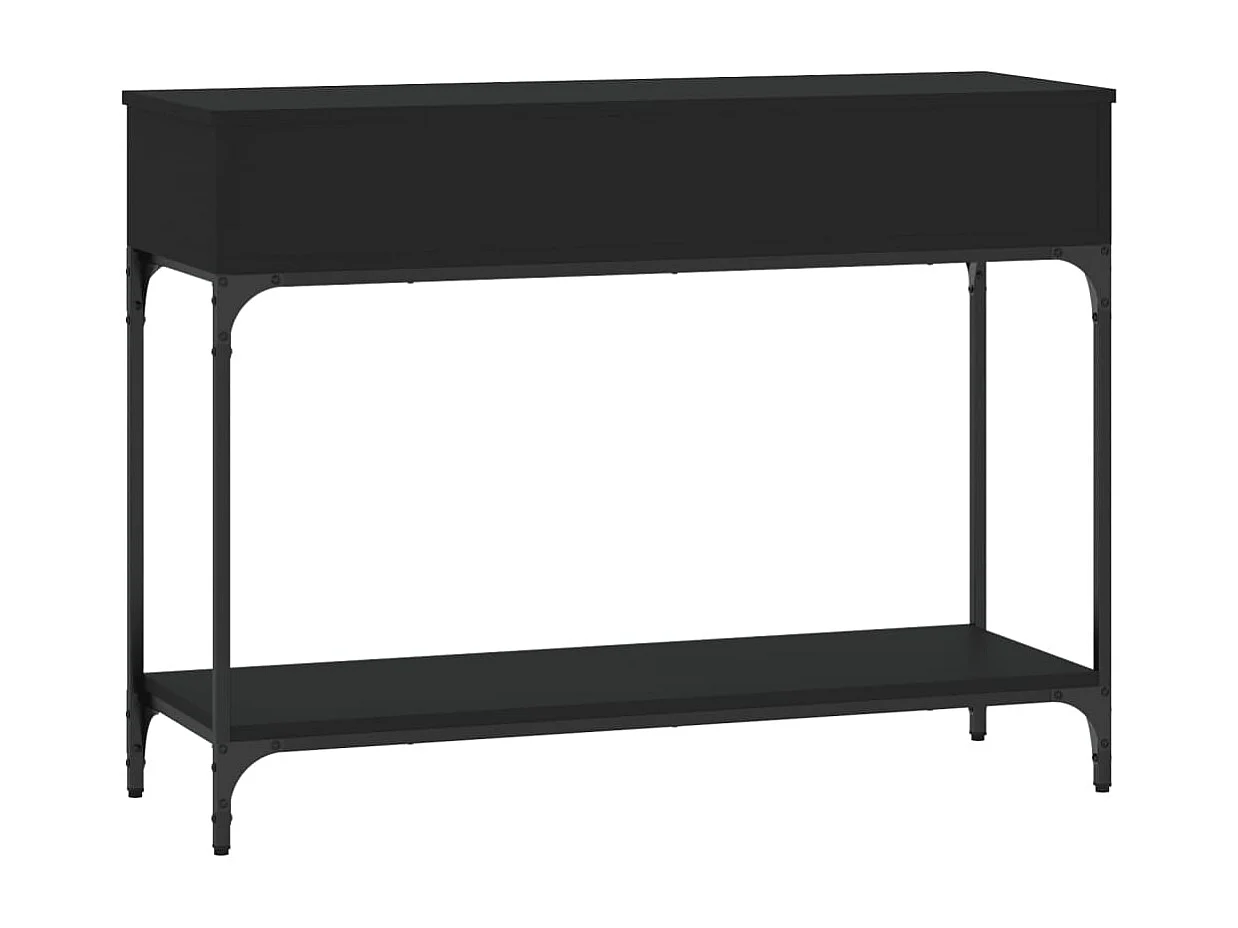 Mesa console preta 100x34,5x75 cm madeira projetada