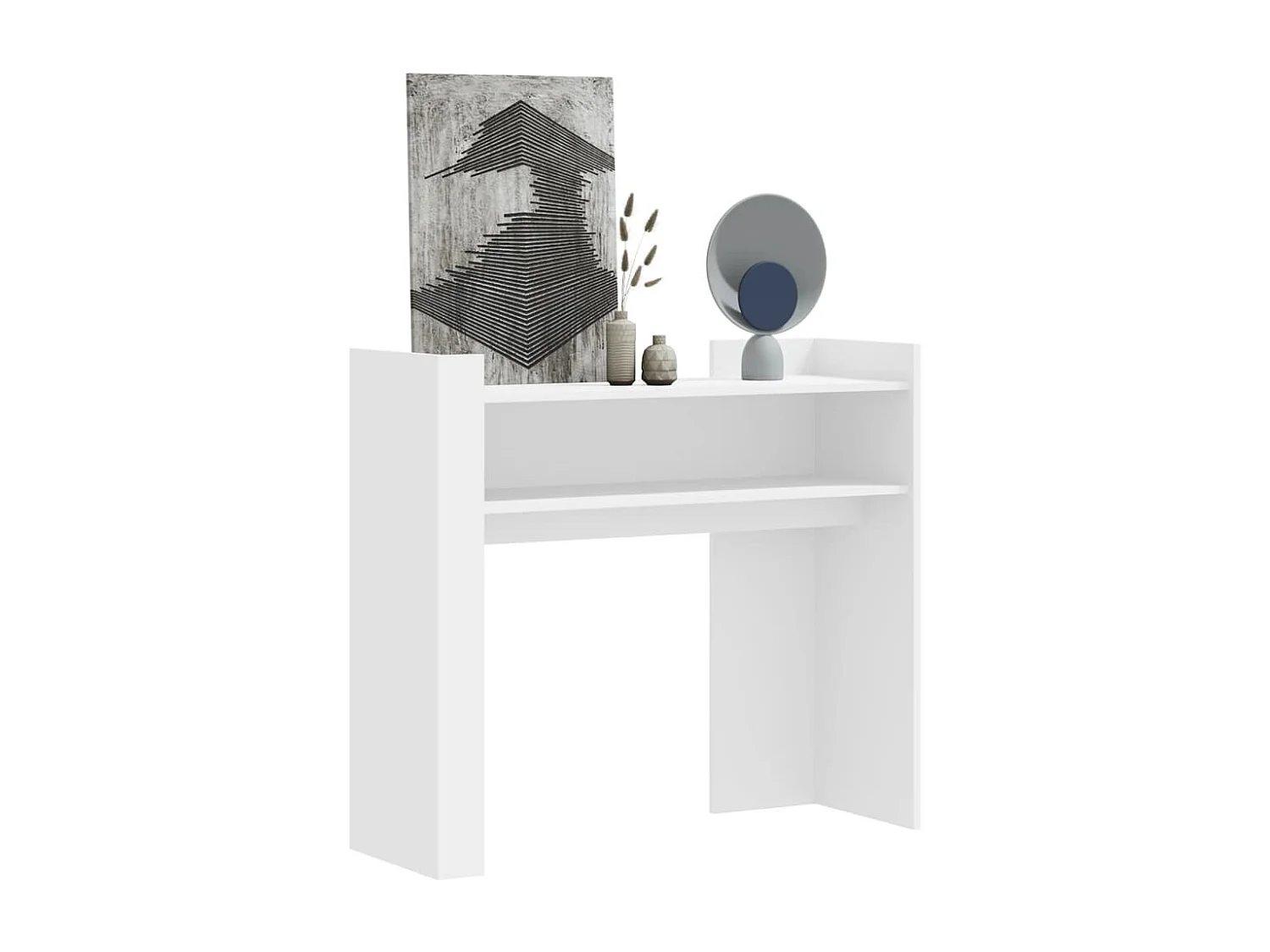 Witte consoletafel 100x35x90 cm samengesteld hout