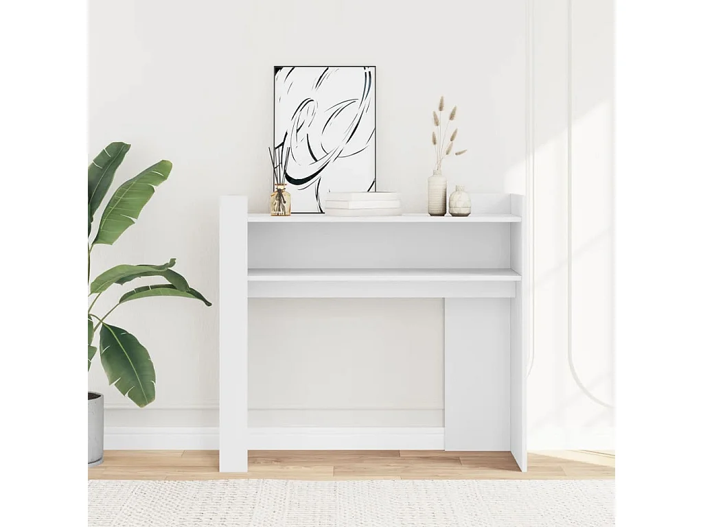 Witte consoletafel 100x35x90 cm samengesteld hout