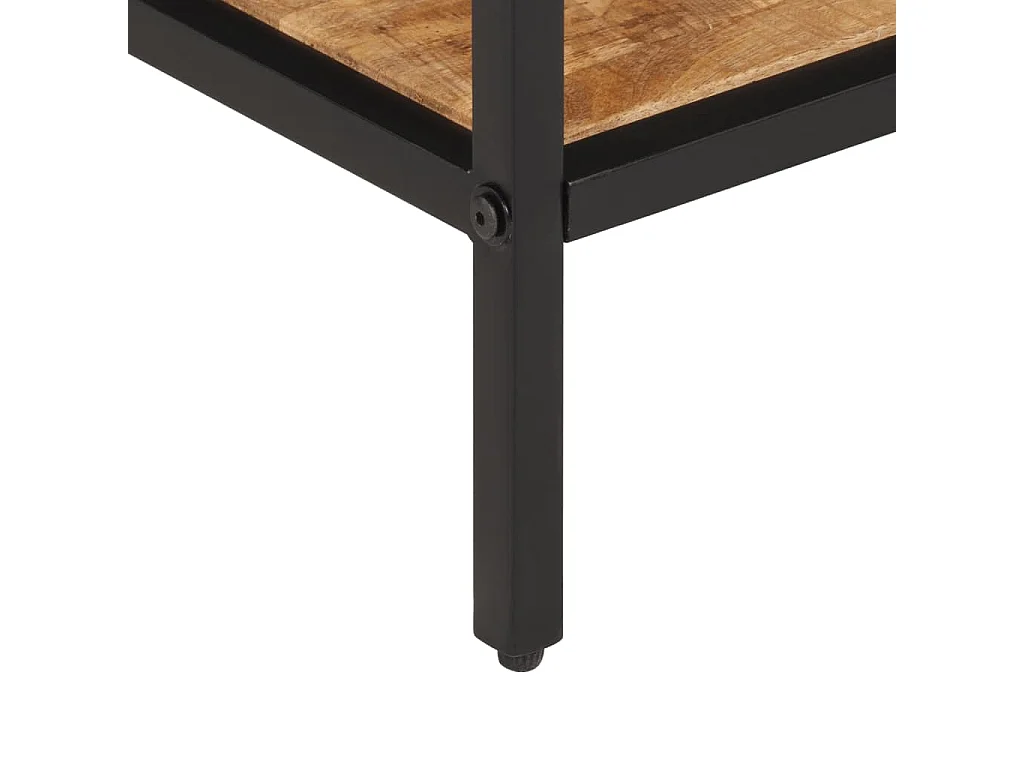 Mesa consola 70x35x70 cm madeira de mangueira maciça crua