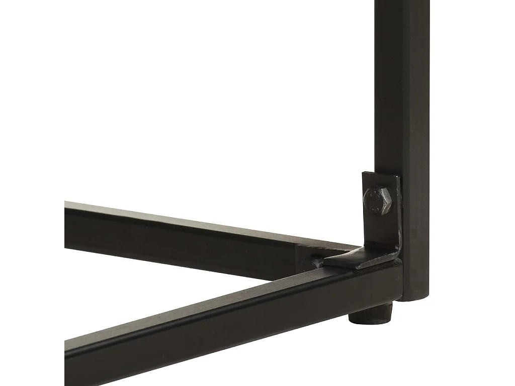 Mesa de console preta 110x35x76 cm madeira de acácia e mangueira