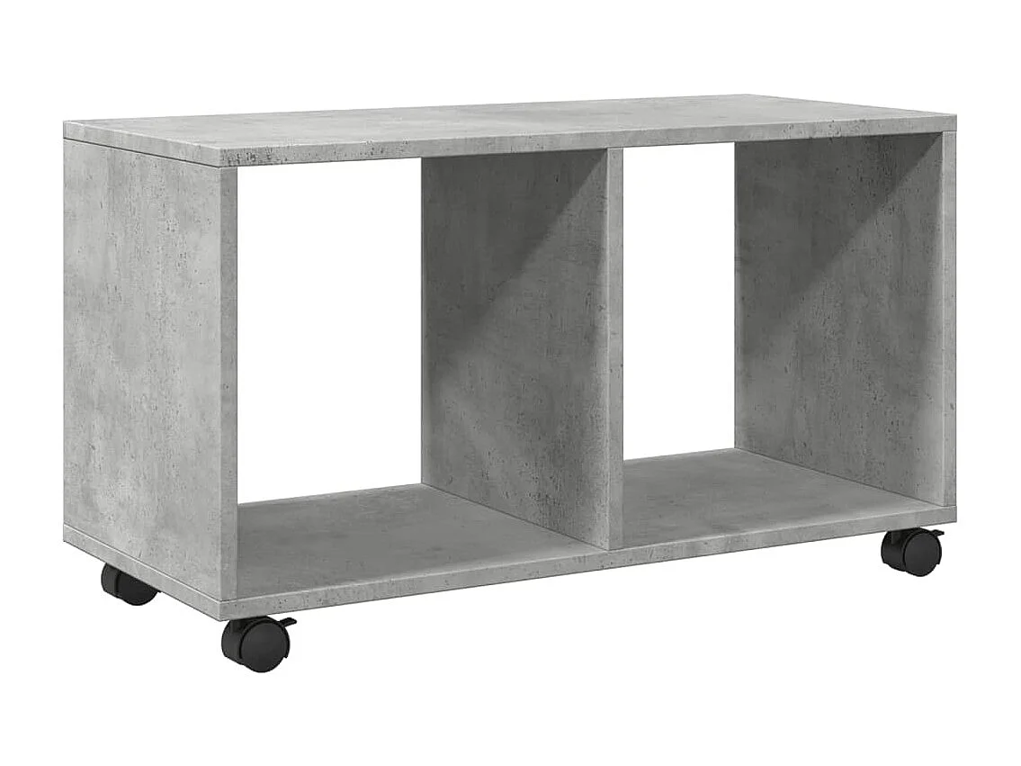 Mobile con rotelle grigio cemento 72x33x42,5 cm in derivati del legno